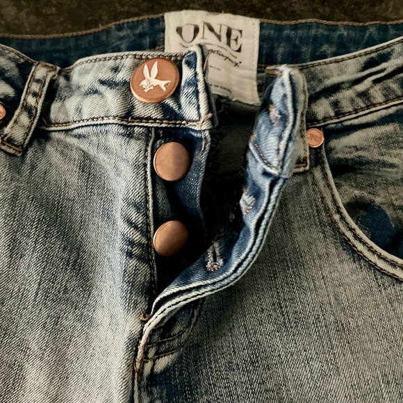 One Teaspoon Yard Birds Women's Light Blue Skinny Jeans - Picture 3 of 15